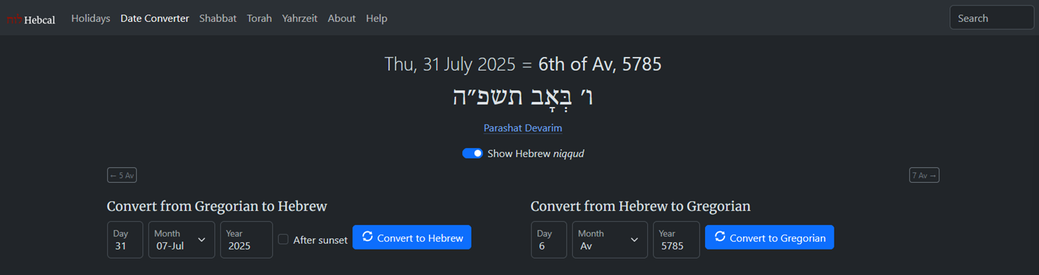 Date Conversion