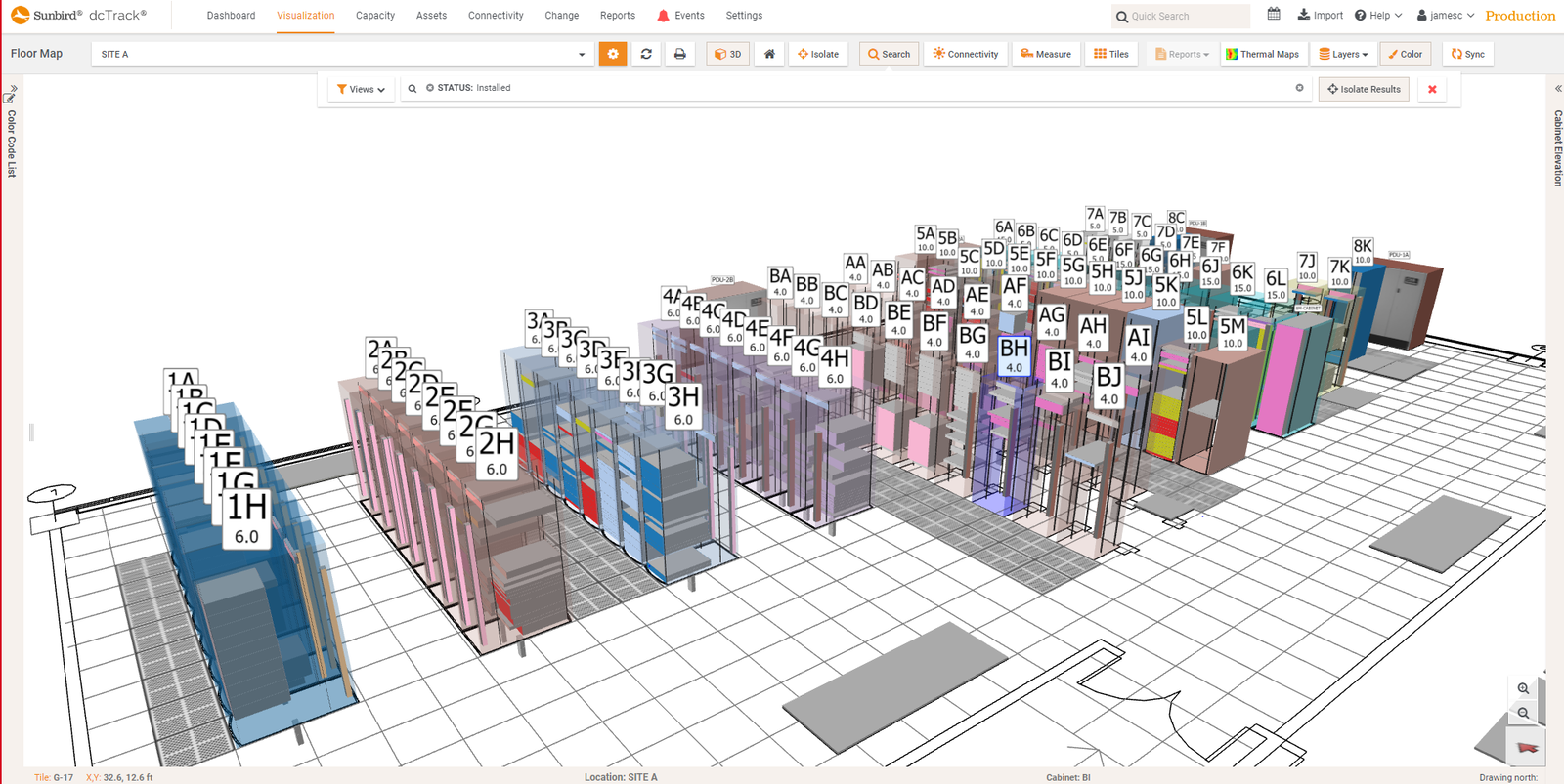 dcTrack Infrastructure Visibility
